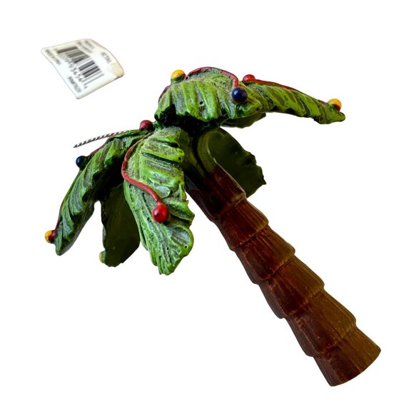 Palm Tree Christmas Ornament Resin String Lights Tropical Beach NEW with tag - Picture 3 of 14
